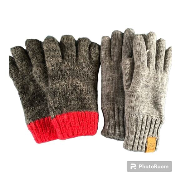 Knitted Gloves Girls’ Two Pairs - Picture 1 of 9